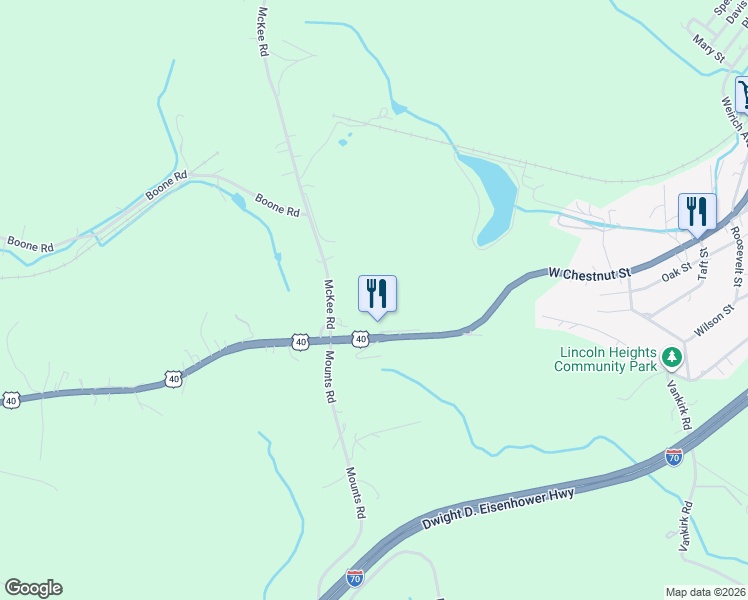 map of restaurants, bars, coffee shops, grocery stores, and more near 200 McKee Road in Washington