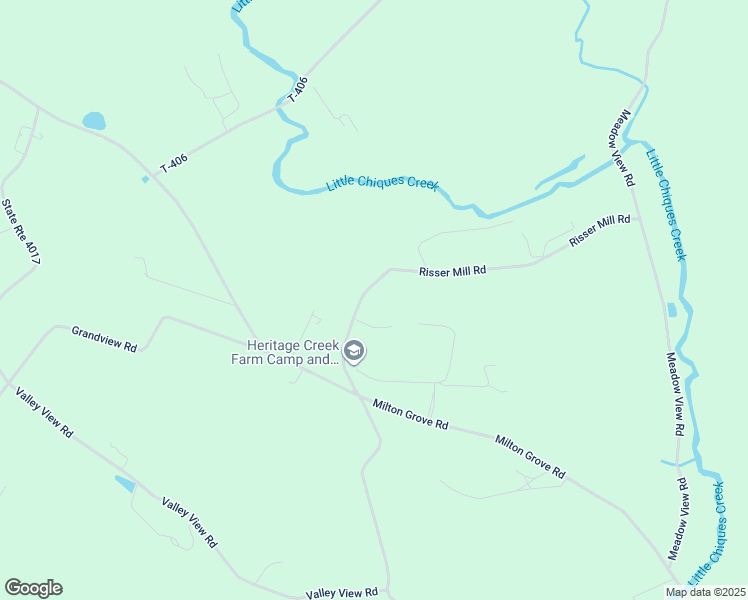 map of restaurants, bars, coffee shops, grocery stores, and more near 2258 Risser Mill Road in Mount Joy
