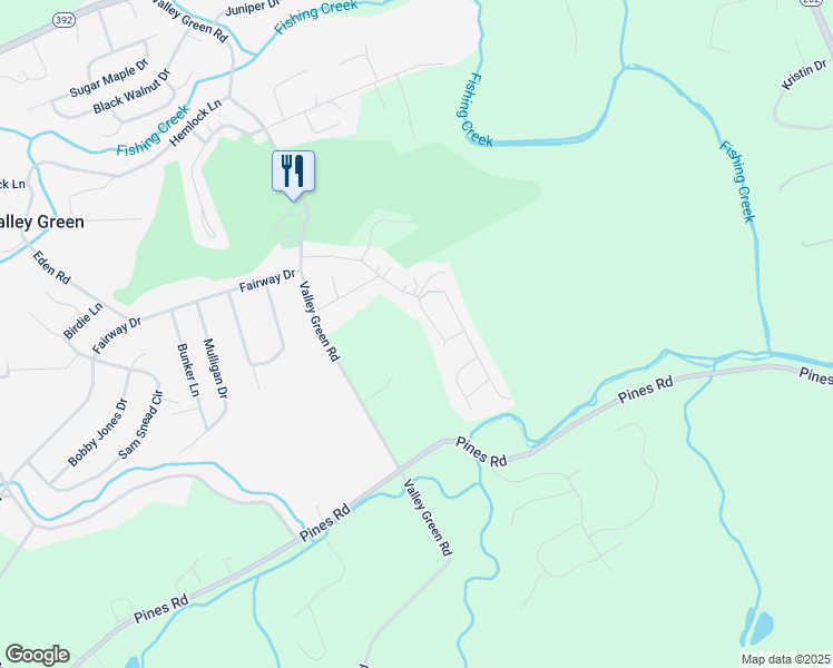 map of restaurants, bars, coffee shops, grocery stores, and more near 15 South Ben Hogan Drive in York County
