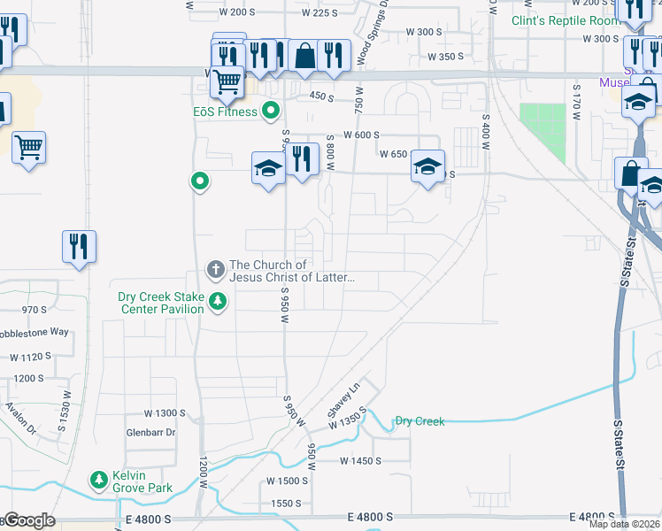 map of restaurants, bars, coffee shops, grocery stores, and more near in Springville