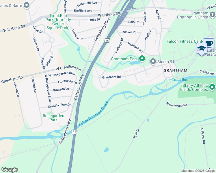 map of restaurants, bars, coffee shops, grocery stores, and more near 2715 Laurel Street in Mechanicsburg