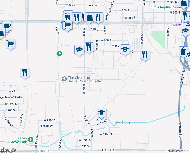 map of restaurants, bars, coffee shops, grocery stores, and more near in Springville