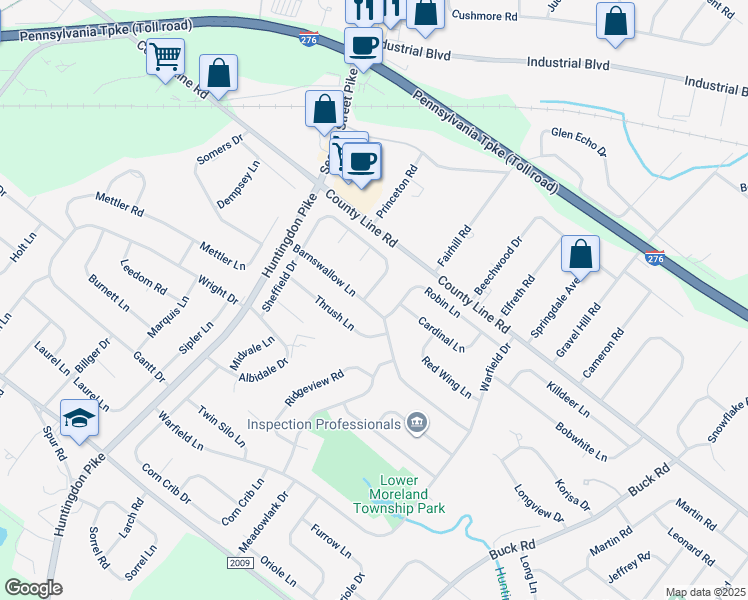map of restaurants, bars, coffee shops, grocery stores, and more near 971 Barnswallow Lane in Montgomery