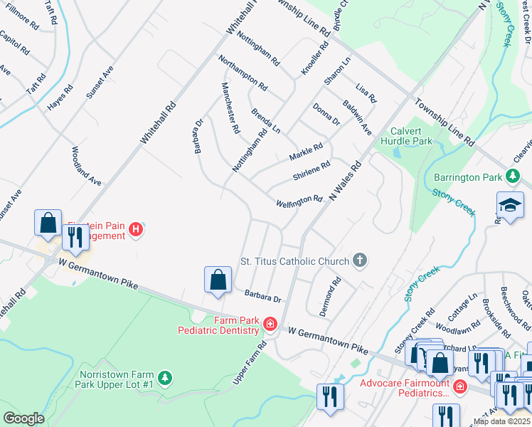 map of restaurants, bars, coffee shops, grocery stores, and more near 2948 Michele Drive in Eagleville