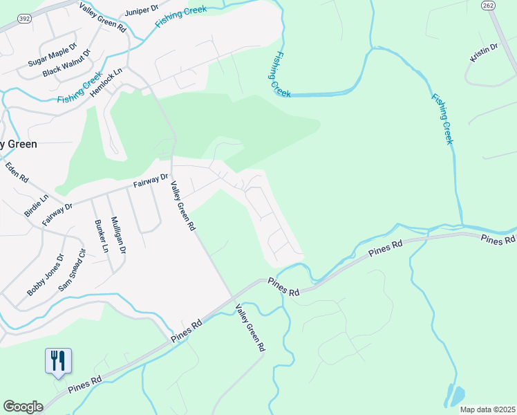 map of restaurants, bars, coffee shops, grocery stores, and more near 120 Byron Nelson Circle in York County