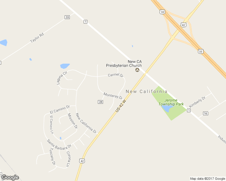 map of restaurants, bars, coffee shops, grocery stores, and more near 9700 Monteray Drive in Plain City