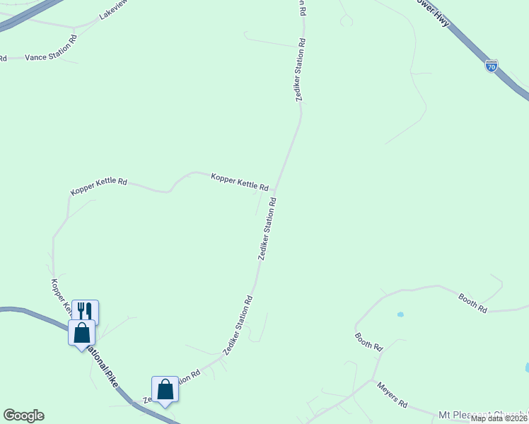 map of restaurants, bars, coffee shops, grocery stores, and more near 220 Kopper Kettle Road in Washington