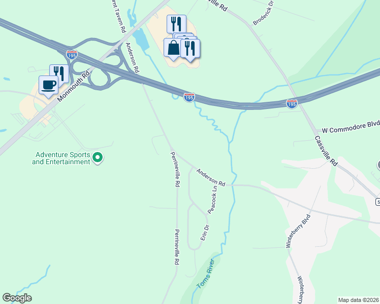 map of restaurants, bars, coffee shops, grocery stores, and more near 908 Anderson Road in Jackson Township