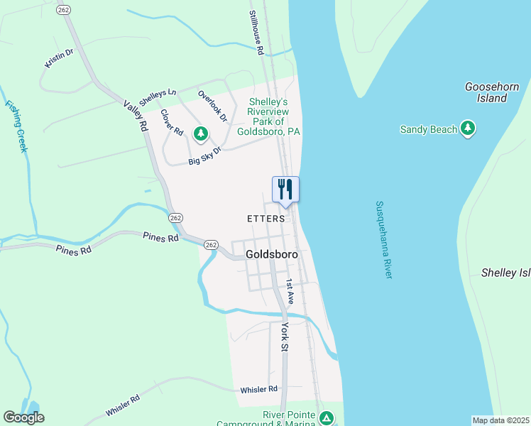 map of restaurants, bars, coffee shops, grocery stores, and more near in Goldsboro