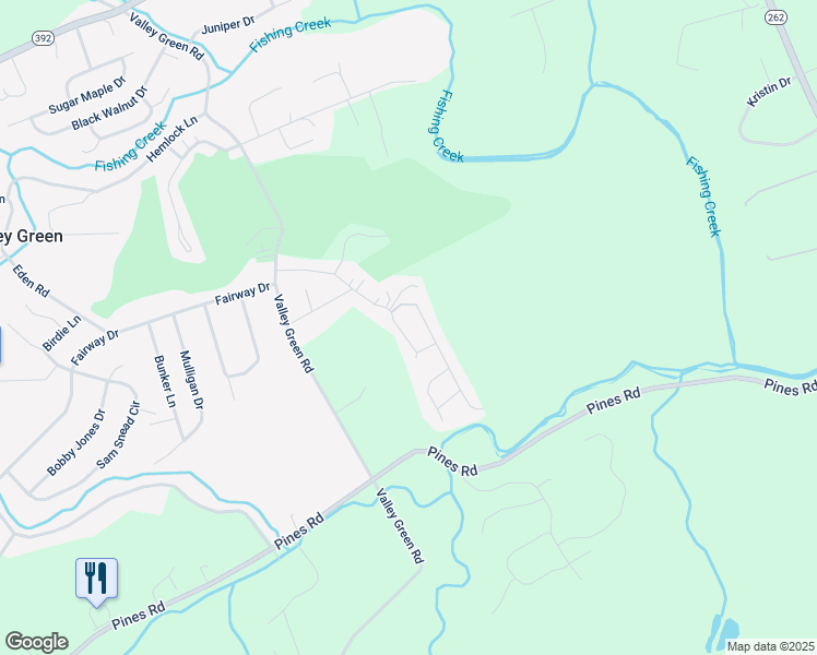 map of restaurants, bars, coffee shops, grocery stores, and more near 110 Byron Nelson Circle in Etters