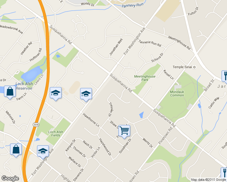 map of restaurants, bars, coffee shops, grocery stores, and more near 1268 Tressler Dr in Fort Washington