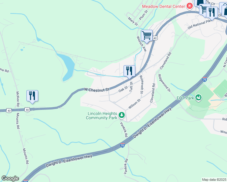 map of restaurants, bars, coffee shops, grocery stores, and more near 2987 West Chestnut Street in Washington