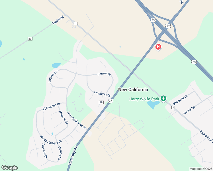 map of restaurants, bars, coffee shops, grocery stores, and more near 9700 Monteray Drive in Plain City