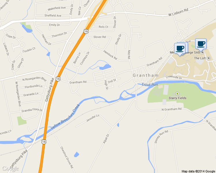map of restaurants, bars, coffee shops, grocery stores, and more near 2719 High Street in Mechanicsburg