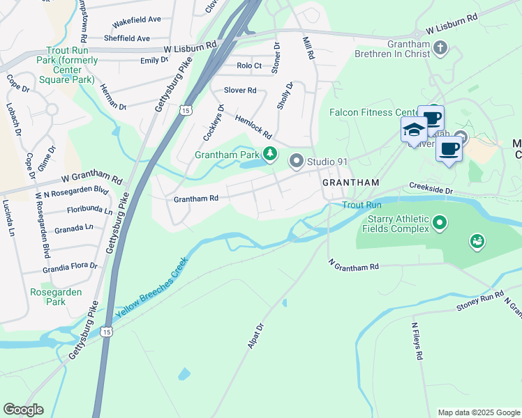 map of restaurants, bars, coffee shops, grocery stores, and more near 2719 High Street in Mechanicsburg