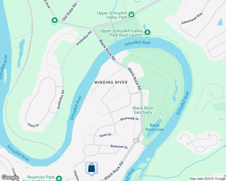 map of restaurants, bars, coffee shops, grocery stores, and more near 906 River View Circle in Phoenixville