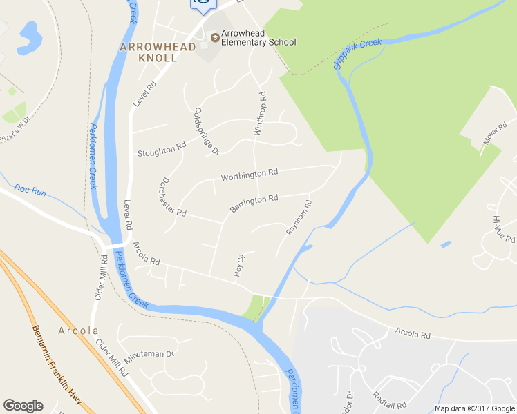 map of restaurants, bars, coffee shops, grocery stores, and more near 700 Barrington Road in Collegeville