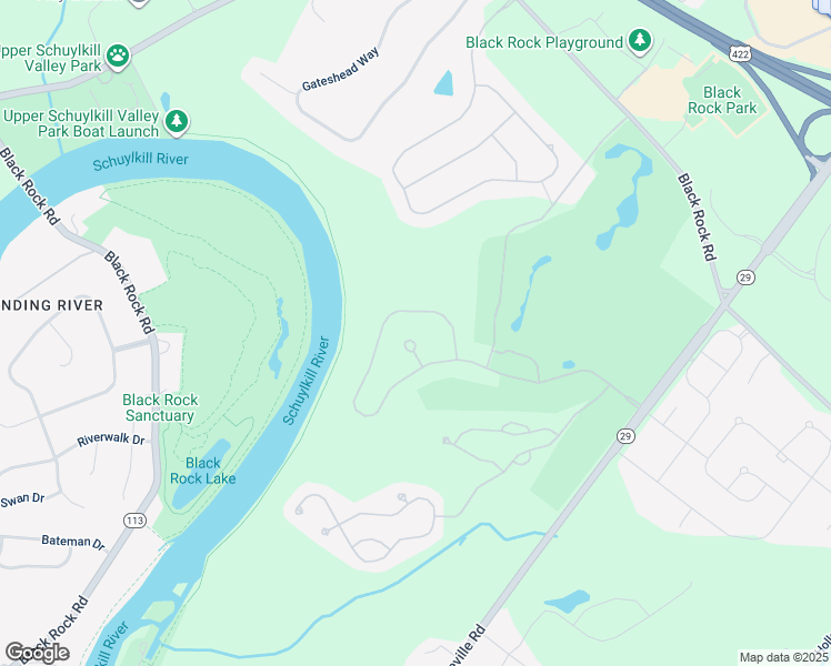 map of restaurants, bars, coffee shops, grocery stores, and more near 7 Barn Owl Court in Phoenixville