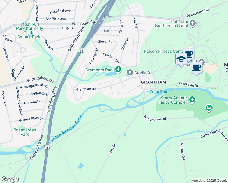 map of restaurants, bars, coffee shops, grocery stores, and more near 2713 High Street in Mechanicsburg