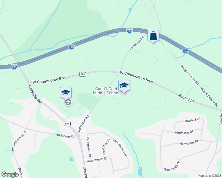 map of restaurants, bars, coffee shops, grocery stores, and more near 847 Patterson Road in Jackson Township