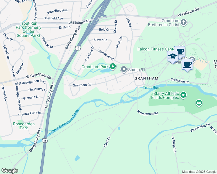 map of restaurants, bars, coffee shops, grocery stores, and more near 2711 High Street in Mechanicsburg
