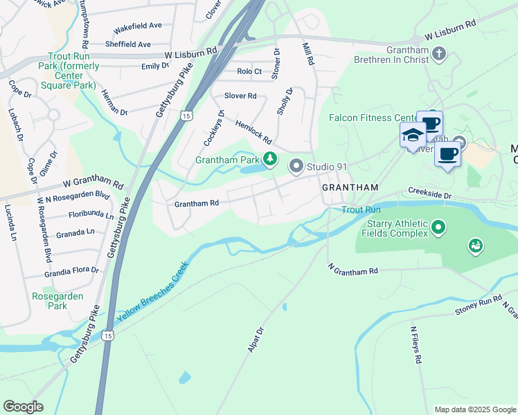 map of restaurants, bars, coffee shops, grocery stores, and more near 2711 High Street in Mechanicsburg
