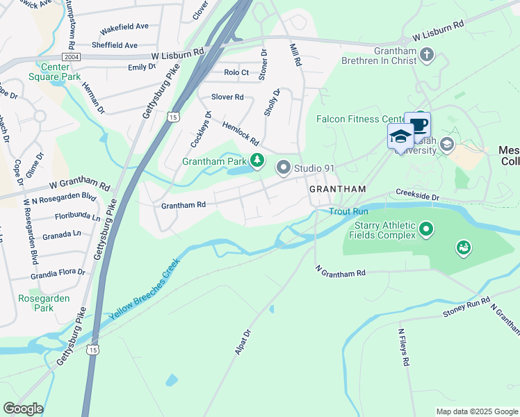map of restaurants, bars, coffee shops, grocery stores, and more near 2807 Sunset Court in Mechanicsburg