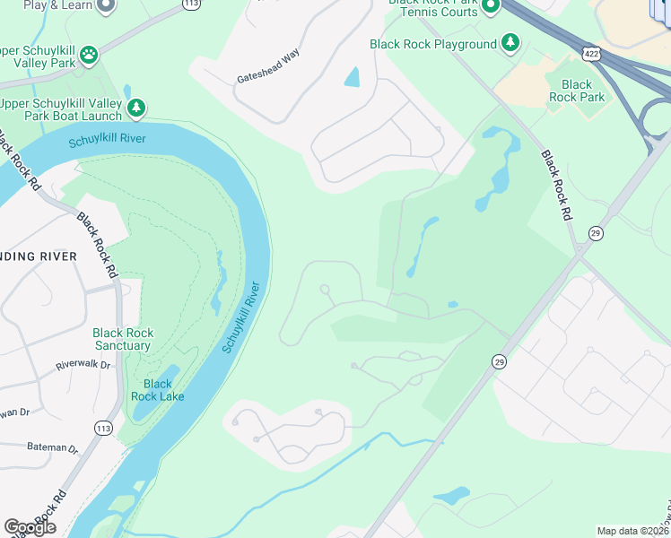 map of restaurants, bars, coffee shops, grocery stores, and more near 280 Rivercrest Drive in Phoenixville