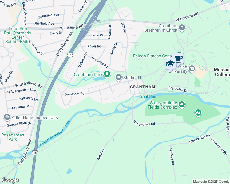map of restaurants, bars, coffee shops, grocery stores, and more near 797 Cottage Brook Lane in Mechanicsburg