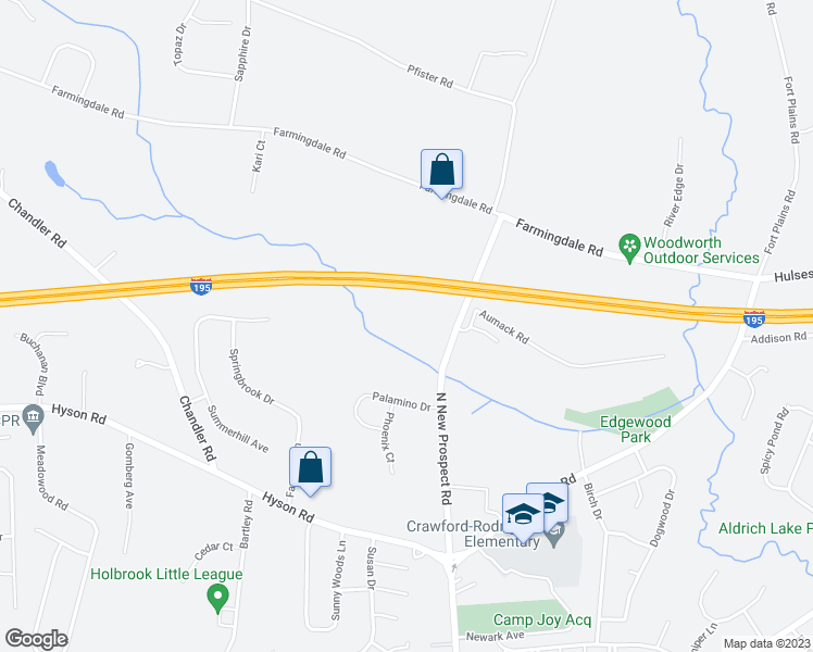 map of restaurants, bars, coffee shops, grocery stores, and more near 222 North New Prospect Road in Jackson