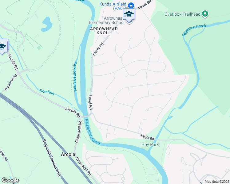 map of restaurants, bars, coffee shops, grocery stores, and more near 3757 Worthington Road in Collegeville