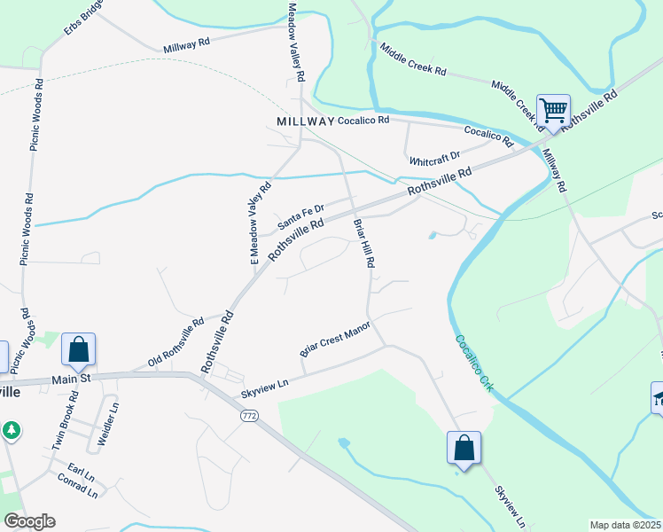 map of restaurants, bars, coffee shops, grocery stores, and more near 15 Iron Horse Drive in Lititz