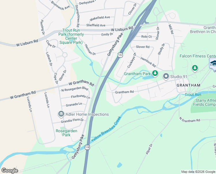 map of restaurants, bars, coffee shops, grocery stores, and more near 2602 Shingus Circle in Mechanicsburg