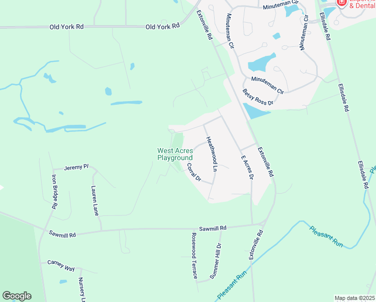 map of restaurants, bars, coffee shops, grocery stores, and more near 7 Corral Drive in Hamilton Township