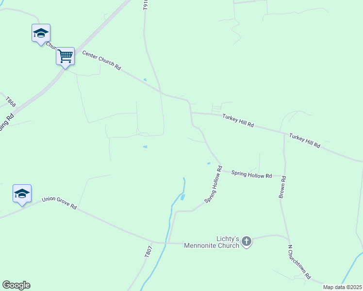 map of restaurants, bars, coffee shops, grocery stores, and more near in East Earl