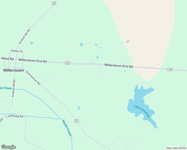 map of restaurants, bars, coffee shops, grocery stores, and more near 7895 Millerstown-Eris Road in Saint Paris