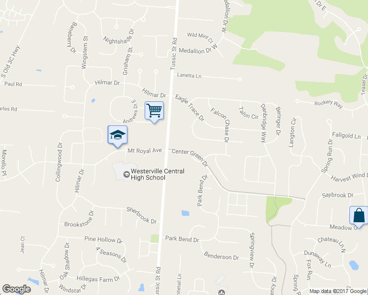 map of restaurants, bars, coffee shops, grocery stores, and more near 7451 Center Green Drive in Westerville