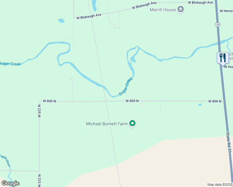 map of restaurants, bars, coffee shops, grocery stores, and more near 1650 West 800 North in Lebanon