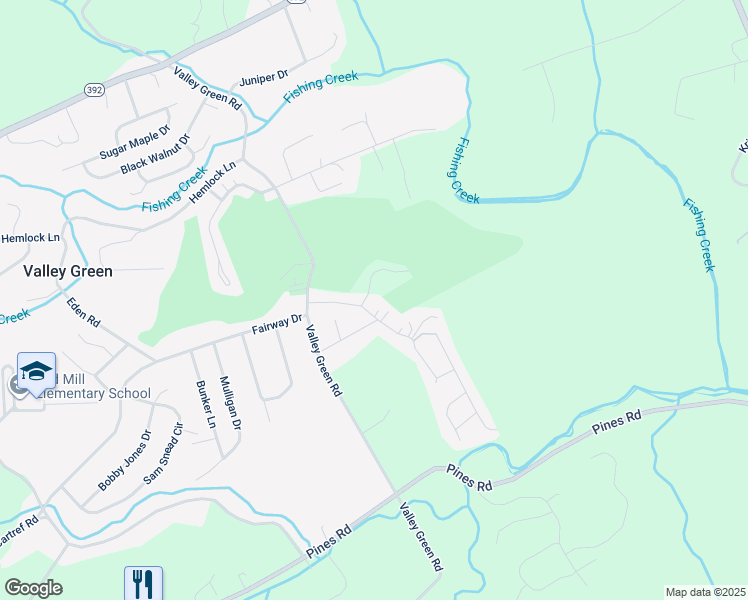 map of restaurants, bars, coffee shops, grocery stores, and more near 55 Hale Irwin Drive in Etters