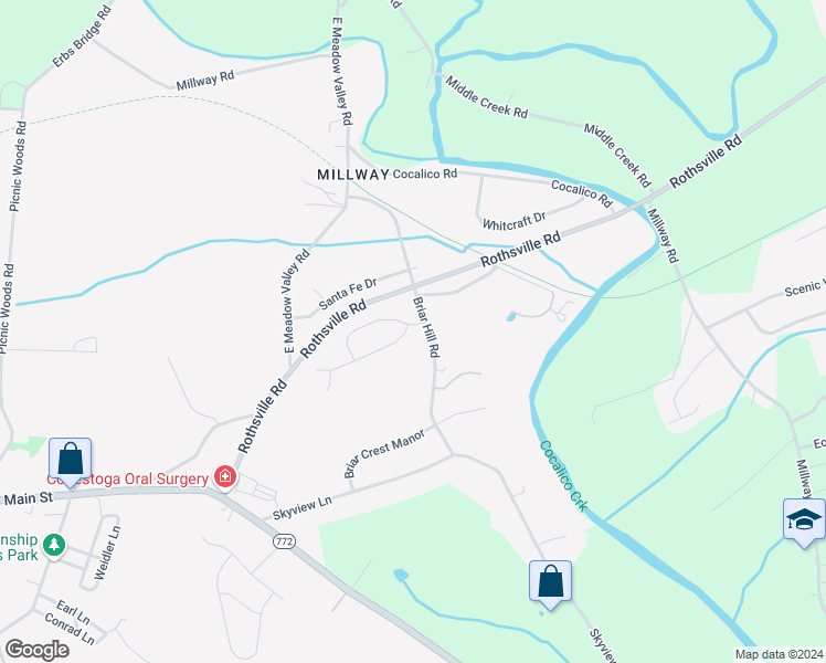 map of restaurants, bars, coffee shops, grocery stores, and more near 7 Iron Horse Drive in Lititz