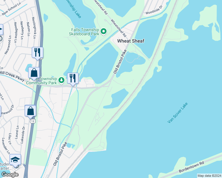 map of restaurants, bars, coffee shops, grocery stores, and more near 1903 Bristol Road in Morrisville