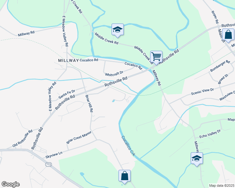 map of restaurants, bars, coffee shops, grocery stores, and more near 8 Shirley Lane in Lititz