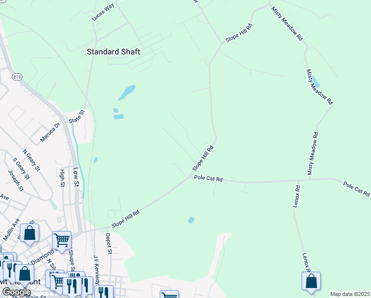 map of restaurants, bars, coffee shops, grocery stores, and more near 2591 Slope Hill Road in Mount Pleasant