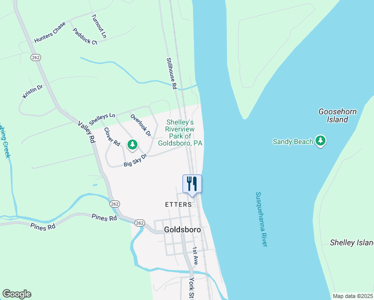 map of restaurants, bars, coffee shops, grocery stores, and more near Railroad Street in Goldsboro