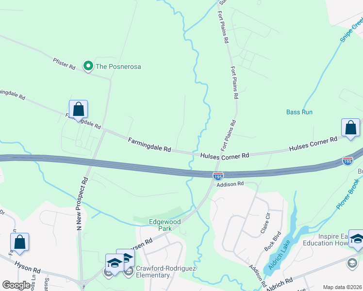 map of restaurants, bars, coffee shops, grocery stores, and more near 1120 Farmingdale Road in Jackson Township