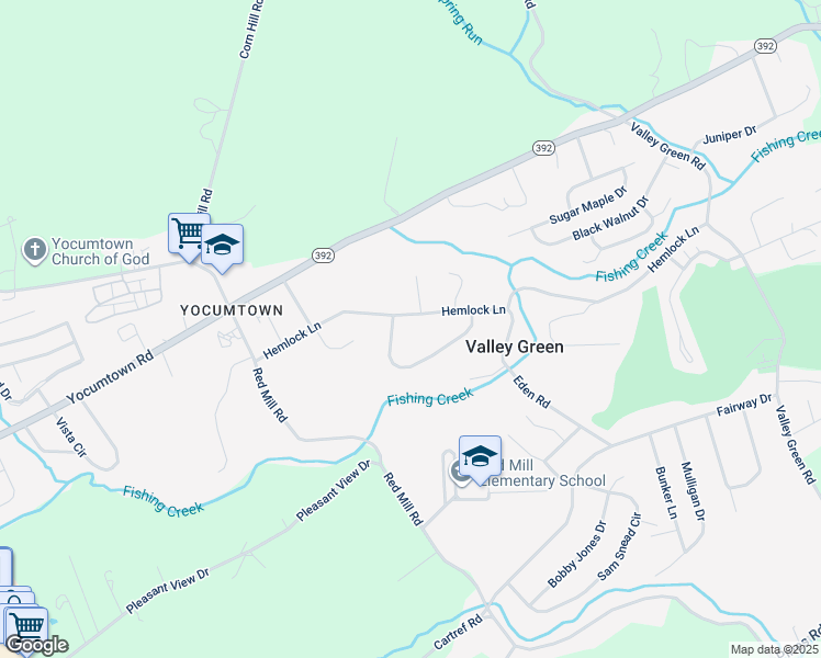 map of restaurants, bars, coffee shops, grocery stores, and more near 300 Hemlock Lane in Goldsboro