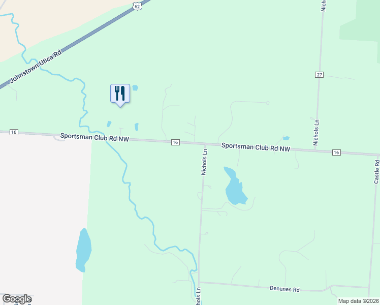 map of restaurants, bars, coffee shops, grocery stores, and more near 7139 Nichols Lane in Johnstown