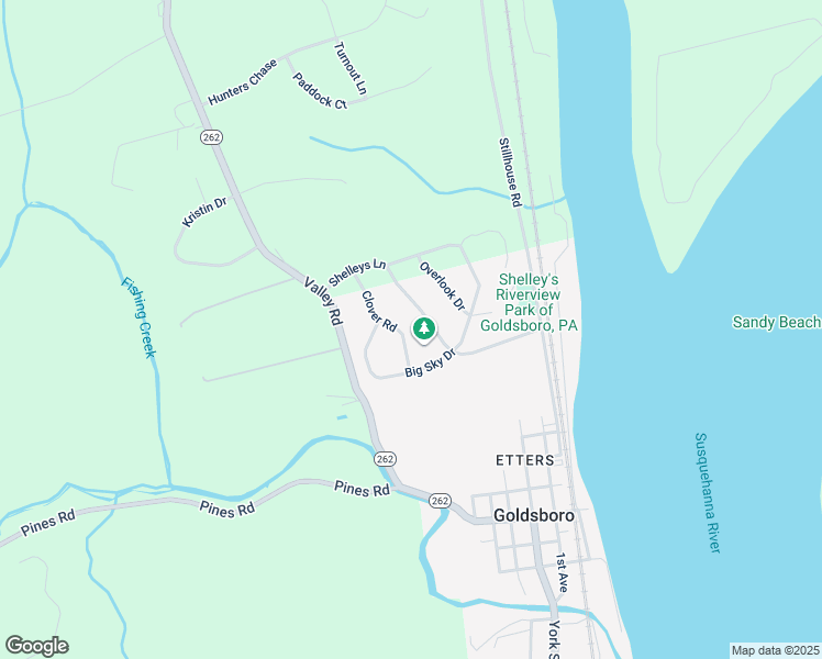map of restaurants, bars, coffee shops, grocery stores, and more near 417 Clover Road in Etters