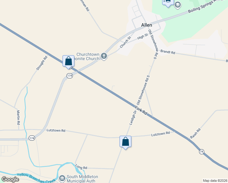 map of restaurants, bars, coffee shops, grocery stores, and more near 1410 York Road in Carlisle