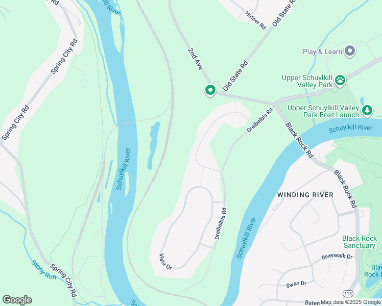 map of restaurants, bars, coffee shops, grocery stores, and more near 128 Bennington Road in Phoenixville